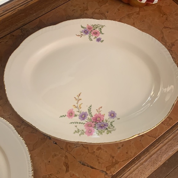 Homer Laughlin Virginia Rose Serving Platter Dinner Plate & Bread Plate - Picture 8 of 9